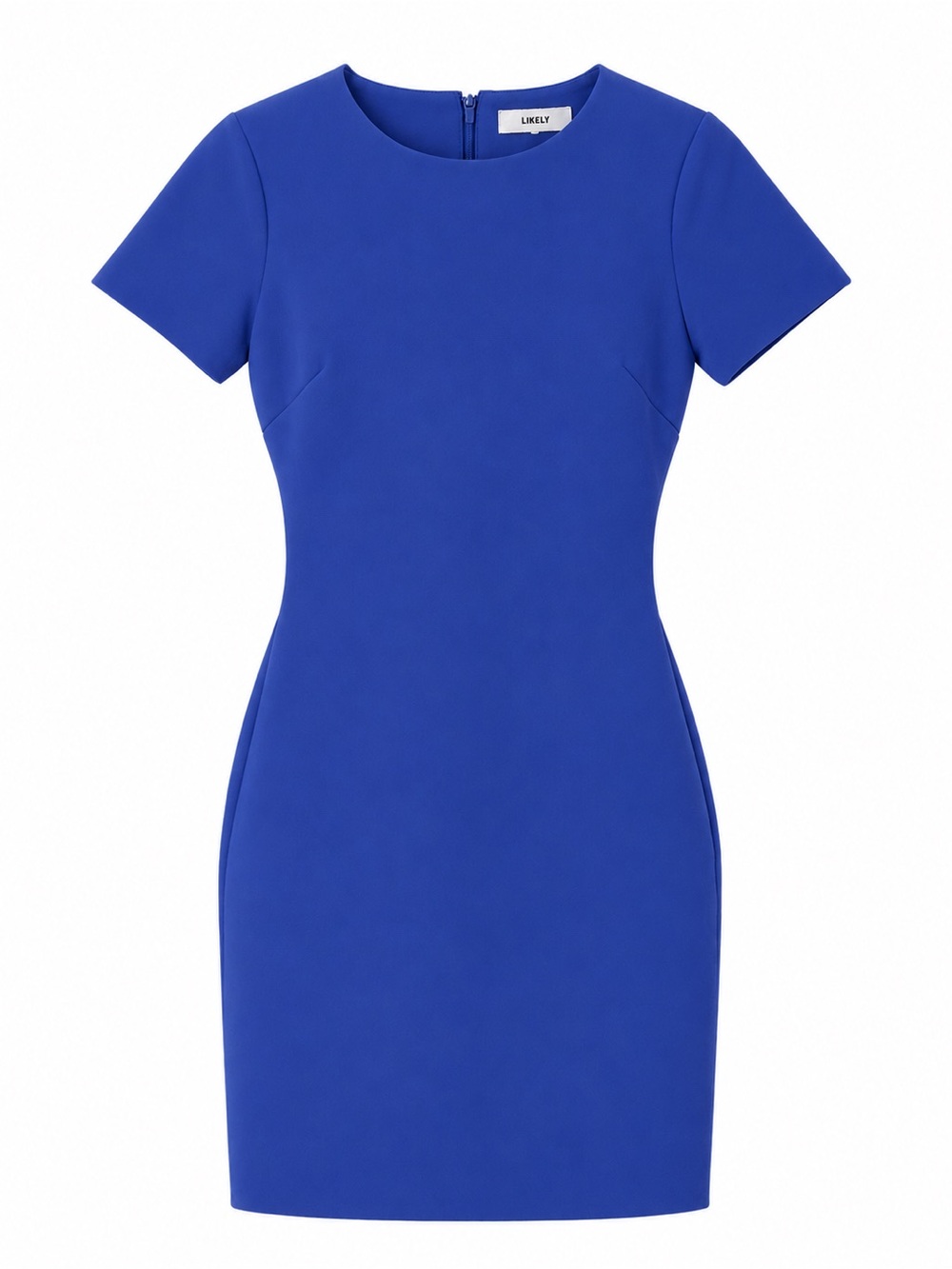 Likely Cobalt Blue Short Sleeve Sheath Dress